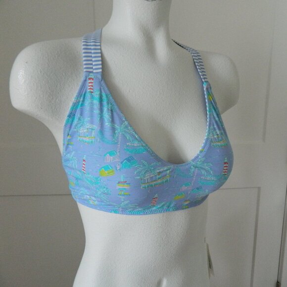 NWT Vineyard Vines Bahamas Scene Reversible 2 Pc Bikini sz Top M/Bottom L $135 - Picture 3 of 8
